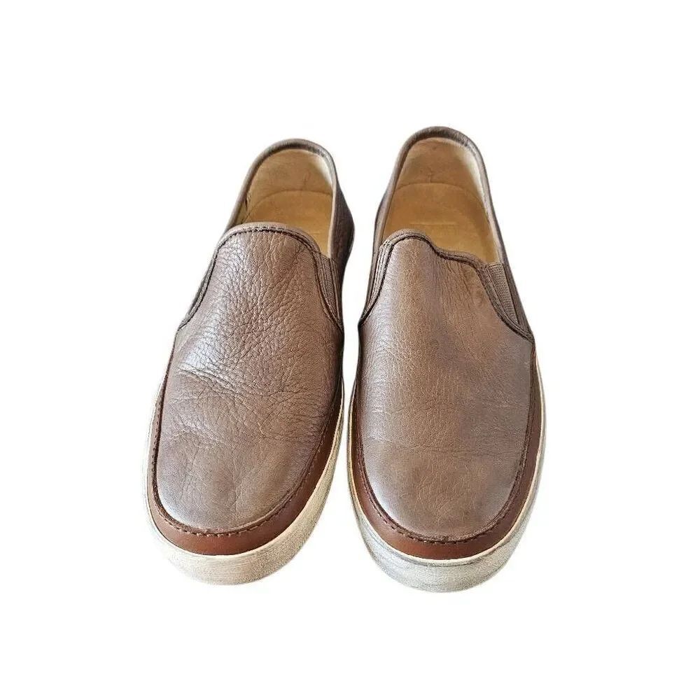 Frye mens Sz 7 brown Gavin sneakers slip on leather